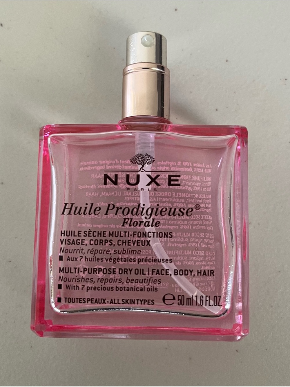 Nuxe Huile Prodigieuse Florale Multi-Purpose Dry Oil - Empty Container-Pink